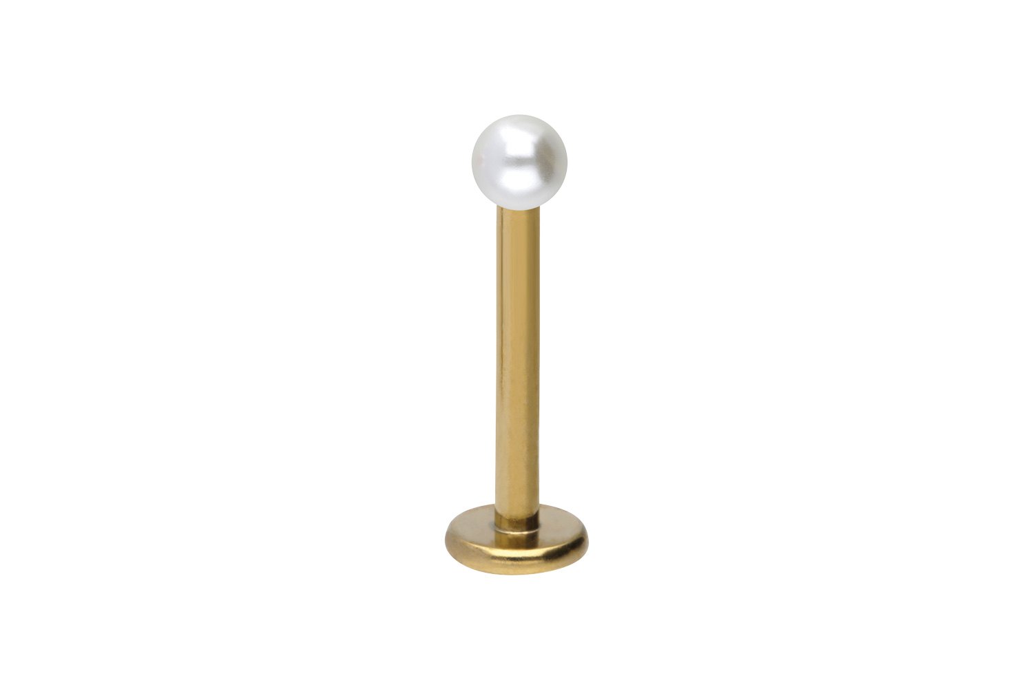 Titan Labret Piercing SYNTHETISCHE PERLE